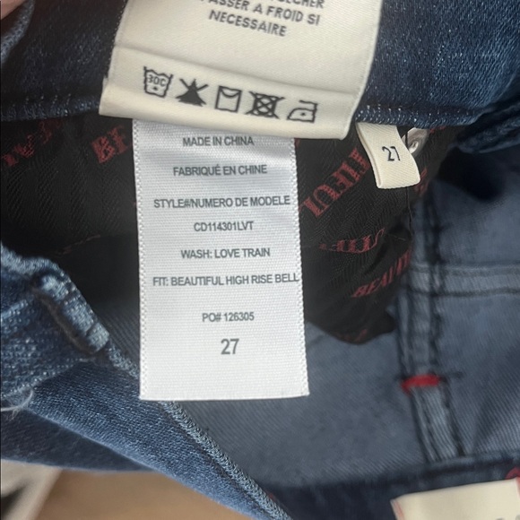 Alice + Olivia Beautiful High Rise Bell Flare Jeans, 27 - Picture 9 of 9